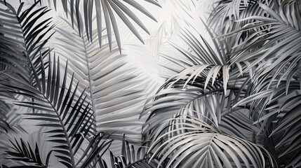 Palm Paradise: Serene Tropical Palm Leaf Wallpaper for Interior Bliss