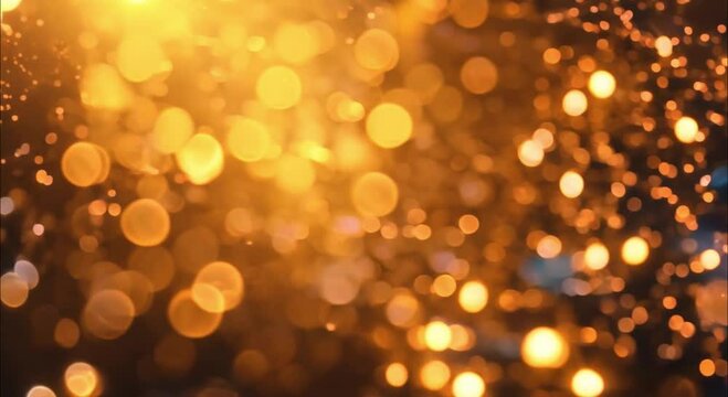 abstract yellow bokeh shining lights background footage