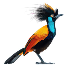 wilson's bird of paradise on isolated transparent background