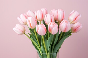 Fototapeta premium pink tulips in vase