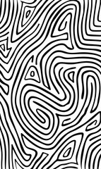black and white maze lines abstract pattern