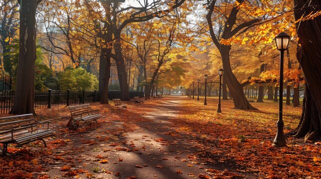 Autumn concept in the park