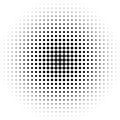 Halftone Dotted Circle