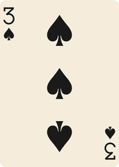 Three of Spades Heritage Playing Cards