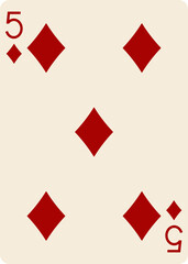 Five of Diamonds Heritage Playing Cards