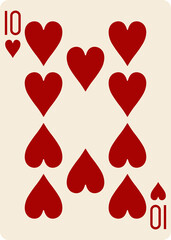 Ten of Hearts Heritage Playing Cards