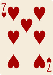 Seven of Hearts Heritage Playing Cards