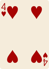 Four of Hearts Heritage Playing Cards