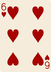 Six of Hearts Heritage Playing Cards