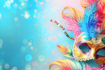 a mask with a colorful pattern on it and the title  the title