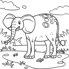 Safari coloring pages. Safari outline for coloring book