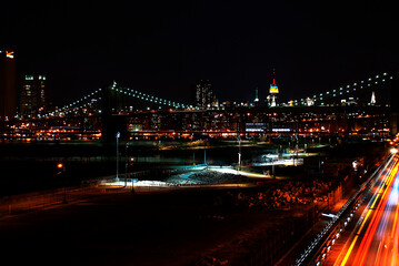 Fototapeta na wymiar New York de noche