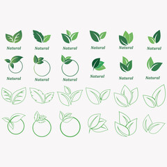 Collection of leaf logos