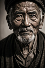 portrait of an Asian old man 
