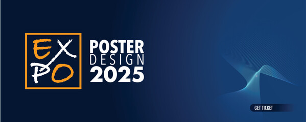 EXPO design. logotype abstract graphic EPS vector design of annual event summit and title made for EXPO Technology and AI theme - annual convention for Artificial Intelligence