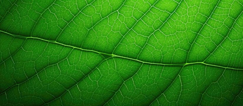 Close-up of green leaf with a row of leaves Abstract textured green leaf background