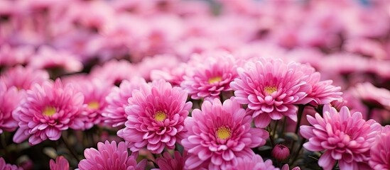 Obraz premium Many pink flowers in a field