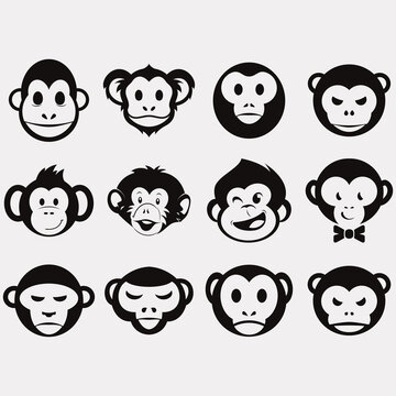 collection of monkey logo
