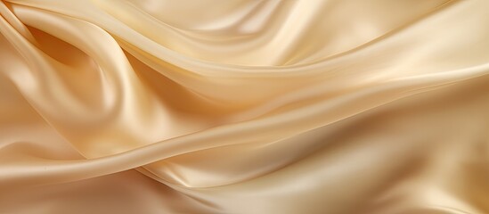 Soft white silk fabric close up