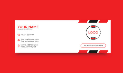 Corporate business email signature template