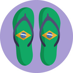 Embrace the relaxed spirit of Brazil's stunning coastlines with our Flip Flops icon, symbolizing leisure and tropical relaxation.
