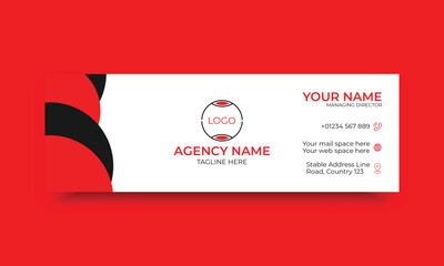 Corporate business email signature template