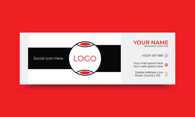 Corporate business email signature template
