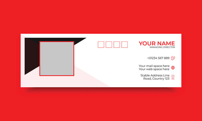 Corporate business email signature template