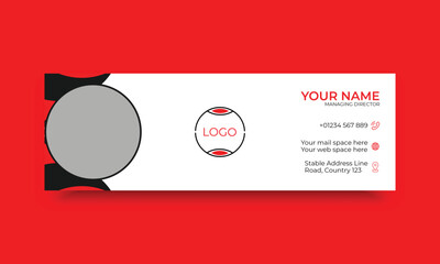 Corporate business email signature template