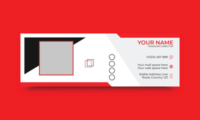 Corporate business email signature template