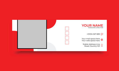 Corporate business email signature template