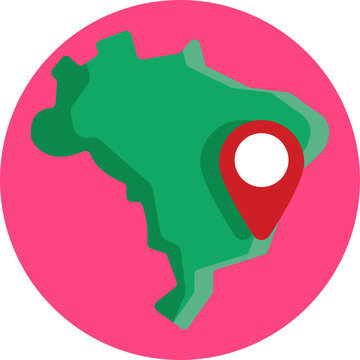 Discover Brazil at a glance with our Brazil map icon, showcasing the country's diverse landscapes.