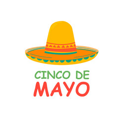 Cinco de mayo. Mexican hat icon vector. Illustration of symbol