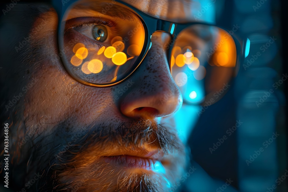 Poster protecting data privacy: how a cybersecurity professional uses advanced technology to guard against 