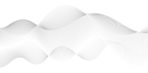 Abstract white digital blend wave lines and technology background. Modern white flowing wave lines and glowing moving lines. Futuristic technology and sound wave lines background.