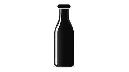 Glass bottle of milk icon. High quality black vector