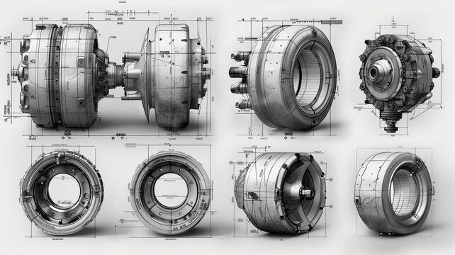 BBS LM Wheel Hub Engineering Blueprint,generative ai