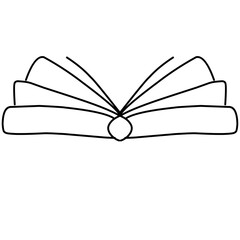 Hand Drawn Book Vector Line