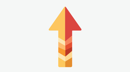 Graphic flat arrow up icon for your design and websit