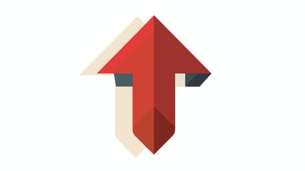 Graphic flat arrow up icon for your design and websit