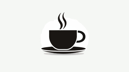 Graphic flat cup icon