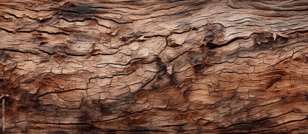 Poster close-up of rough tree trunk surface
