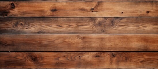 Close up of wooden wall with brown stain
