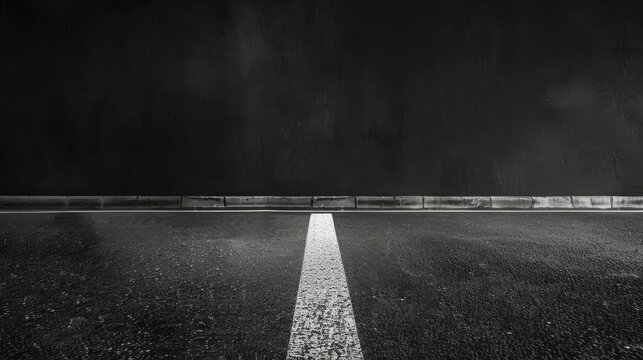  Black asphalt road and empty dark street scene background