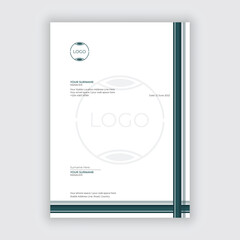 Abstract business letterhead template