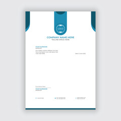Abstract business letterhead template