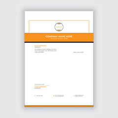 Abstract business letterhead template