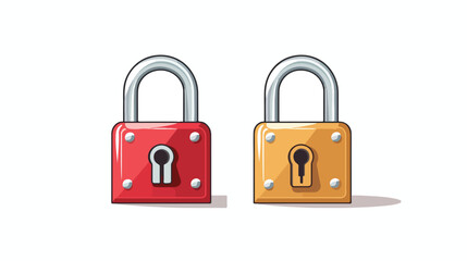 Lock and key vector icon.