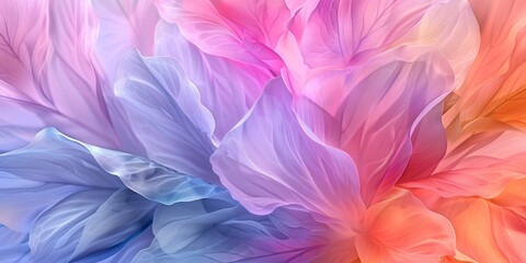 Colorful abstract floral design with watercolor effect