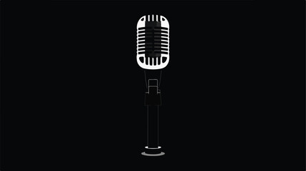Microphone black vector icon